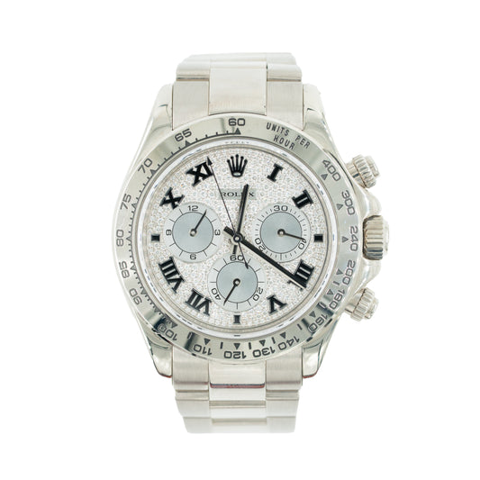 Silver watch with a detailed face on a white background
